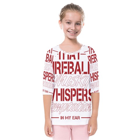 Fireball Whiskey Shirt Solid Letters 2016 Kids  Quarter Sleeve Raglan Tee by crcustomgifts