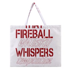 Fireball Whiskey Shirt Solid Letters 2016 Zipper Large Tote Bag by crcustomgifts