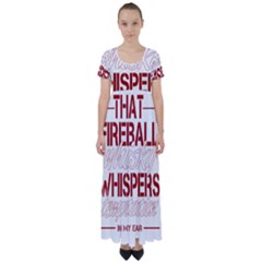 Fireball Whiskey Shirt Solid Letters 2016 High Waist Short Sleeve Maxi Dress