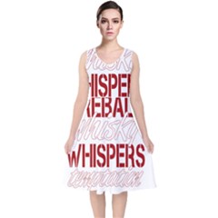 Fireball Whiskey Shirt Solid Letters 2016 V-neck Midi Sleeveless Dress 