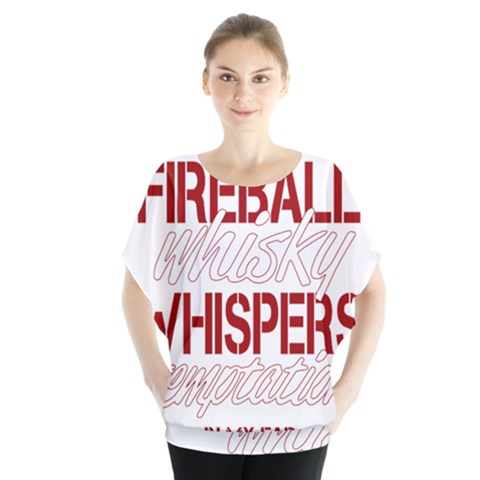 Fireball Whiskey Shirt Solid Letters 2016 Batwing Chiffon Blouse by crcustomgifts