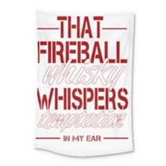 Fireball Whiskey Shirt Solid Letters 2016 Small Tapestry