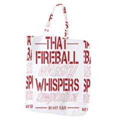 Fireball Whiskey Shirt Solid Letters 2016 Giant Grocery Tote by crcustomgifts