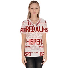 Fireball Whiskey Shirt Solid Letters 2016 Women s V-neck Scrub Top by crcustomgifts