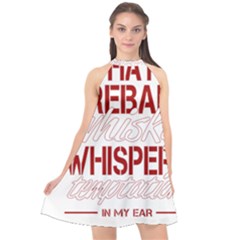 Fireball Whiskey Shirt Solid Letters 2016 Halter Neckline Chiffon Dress  by crcustomgifts