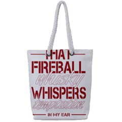 Fireball Whiskey Shirt Solid Letters 2016 Full Print Rope Handle Tote (small) by crcustomgifts