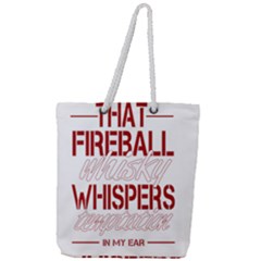 Fireball Whiskey Shirt Solid Letters 2016 Full Print Rope Handle Tote (large)