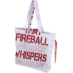 Fireball Whiskey Shirt Solid Letters 2016 Drawstring Tote Bag