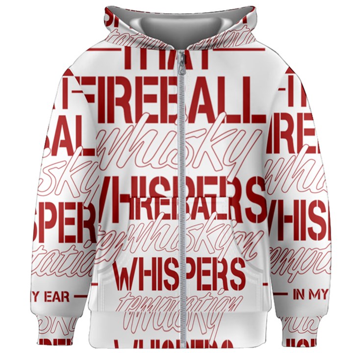 Fireball Whiskey Shirt Solid Letters 2016 Kids Zipper Hoodie Without Drawstring