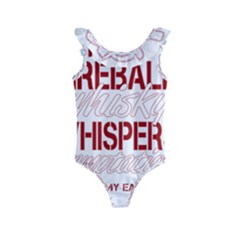 Fireball Whiskey Shirt Solid Letters 2016 Kids  Frill Swimsuit