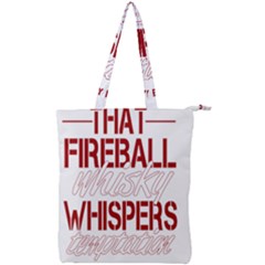 Fireball Whiskey Shirt Solid Letters 2016 Double Zip Up Tote Bag by crcustomgifts