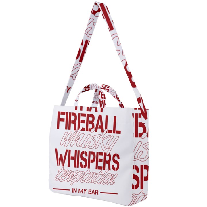 Fireball Whiskey Shirt Solid Letters 2016 Square Shoulder Tote Bag