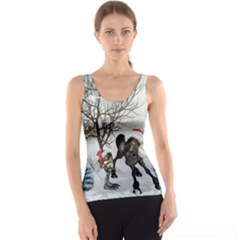 Christmas, Cute Bird With Horse Tank Top by FantasyWorld7