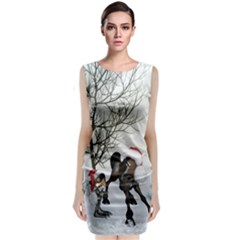 Christmas, Cute Bird With Horse Classic Sleeveless Midi Dress by FantasyWorld7