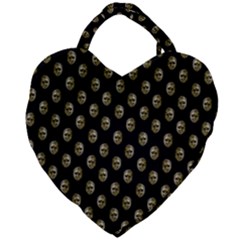 Venetian Mask Motif Pattern 1 Giant Heart Shaped Tote