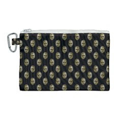 Venetian Mask Motif Pattern 1 Canvas Cosmetic Bag (large)