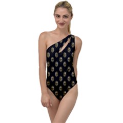 Venetian Mask Motif Pattern 1 To One Side Swimsuit by dflcprintsclothing