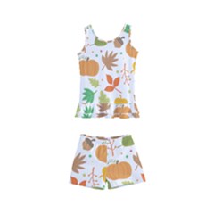 Thanksgiving Pattern Kid s Boyleg Swimsuit