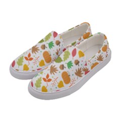 Thanksgiving Pattern Women s Canvas Slip Ons by Valentinaart