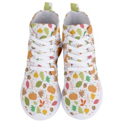 Thanksgiving Pattern Women s Lightweight High Top Sneakers