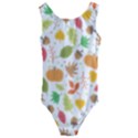 Thanksgiving pattern Kids  Cut-Out Back One Piece Swimsuit View1