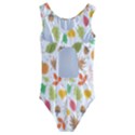 Thanksgiving pattern Kids  Cut-Out Back One Piece Swimsuit View2