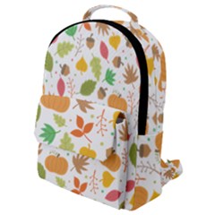 Thanksgiving Pattern Flap Pocket Backpack (small)