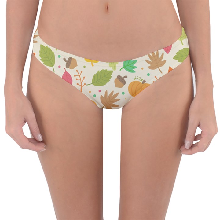 Thanksgiving pattern Reversible Hipster Bikini Bottoms