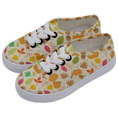 Thanksgiving Pattern Kids  Classic Low Top Sneakers