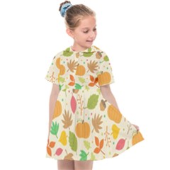 Thanksgiving Pattern Kids  Sailor Dress