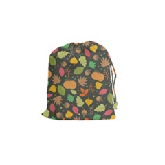 Thanksgiving pattern Drawstring Pouch (Small)