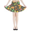 Thanksgiving pattern Mini Flare Skirt View3