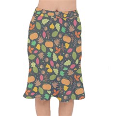 Thanksgiving pattern Mermaid Skirt