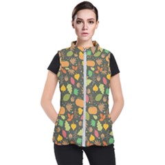 Thanksgiving pattern Women s Puffer Vest