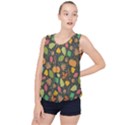 Thanksgiving pattern Bubble Hem Chiffon Tank Top View1