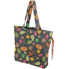 Thanksgiving pattern Drawstring Tote Bag