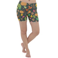 Thanksgiving pattern Lightweight Velour Yoga Shorts