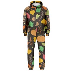 Thanksgiving Pattern Hooded Jumpsuit (men)  by Valentinaart