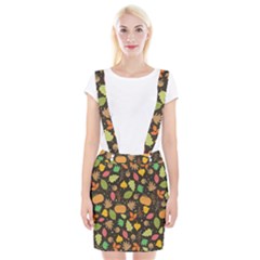 Thanksgiving Pattern Braces Suspender Skirt