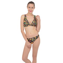 Thanksgiving Pattern Classic Banded Bikini Set 