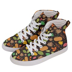 Thanksgiving Pattern Women s Hi-top Skate Sneakers