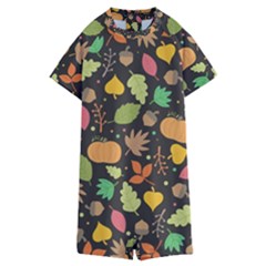 Thanksgiving Pattern Kids  Boyleg Half Suit Swimwear