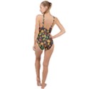 Thanksgiving pattern High Neck One Piece Swimsuit View2