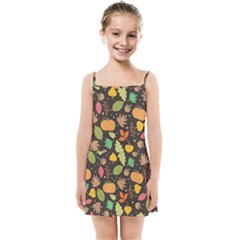 Thanksgiving Pattern Kids Summer Sun Dress