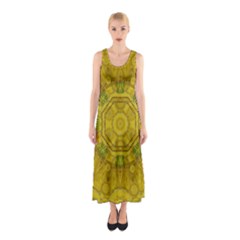 Sunshine Feathers And Fauna Ornate Sleeveless Maxi Dress by pepitasart