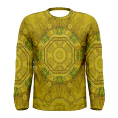 Sunshine Feathers And Fauna Ornate Men s Long Sleeve Tee by pepitasart