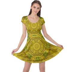 Sunshine Feathers And Fauna Ornate Cap Sleeve Dress