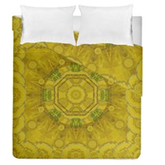 Sunshine Feathers And Fauna Ornate Duvet Cover Double Side (queen Size) by pepitasart