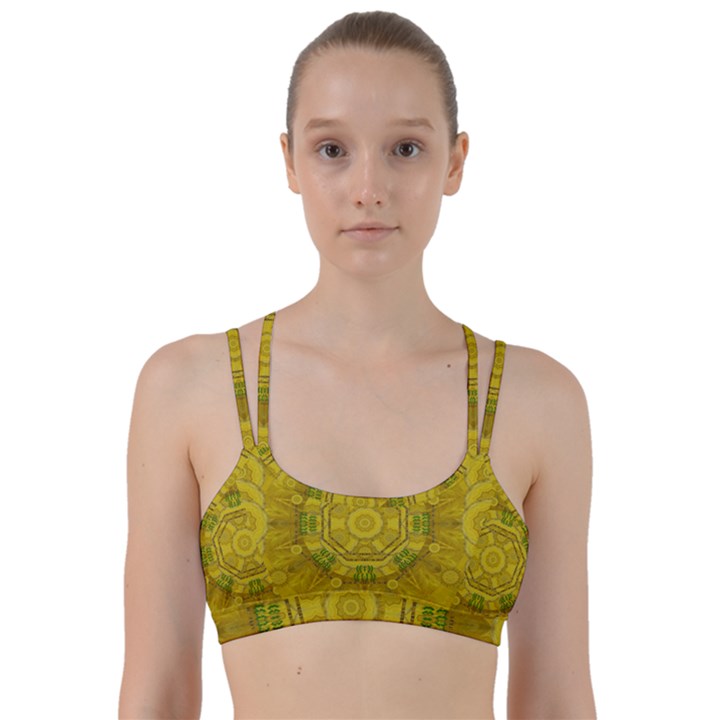 Sunshine Feathers And Fauna Ornate Line Them Up Sports Bra