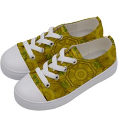 Sunshine Feathers And Fauna Ornate Kids  Low Top Canvas Sneakers by pepitasart